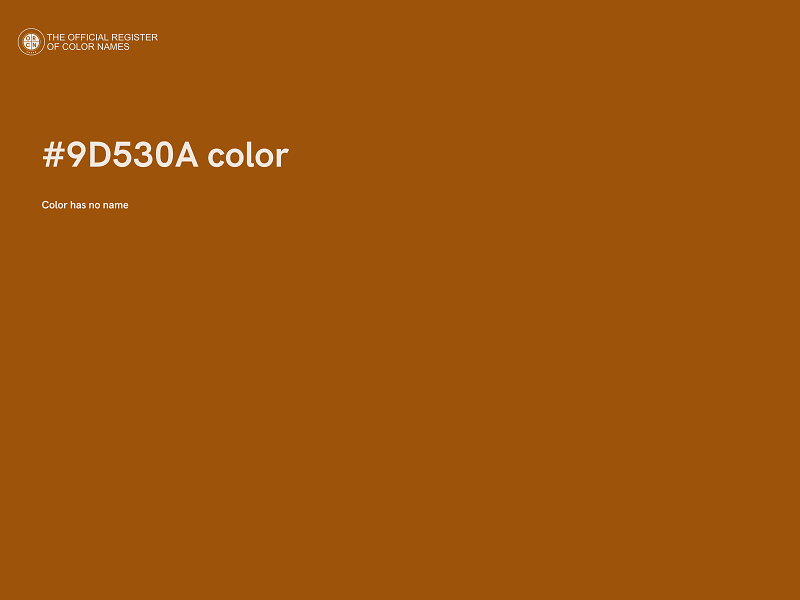 #9D530A color image