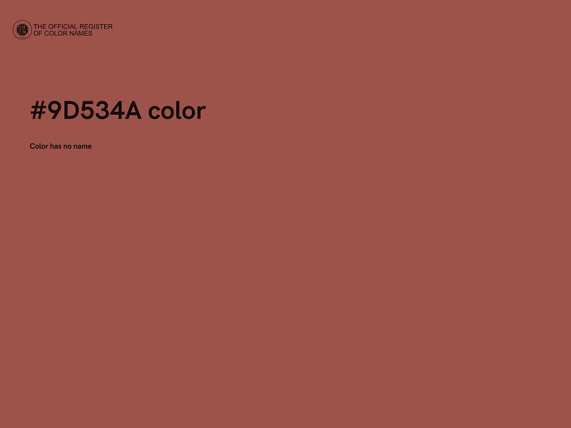 #9D534A color image