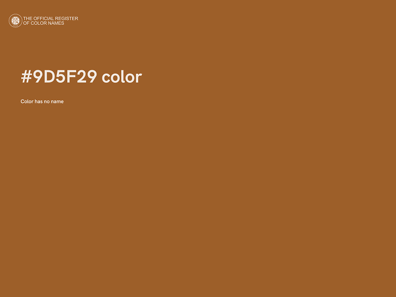 #9D5F29 color image