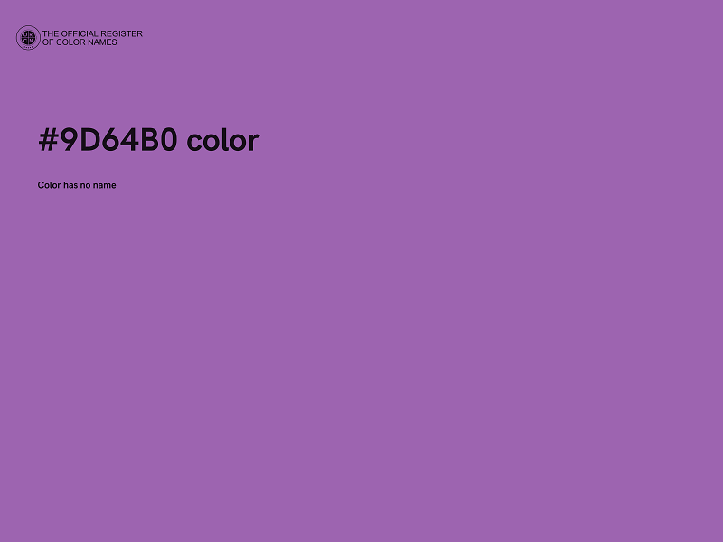 #9D64B0 color image