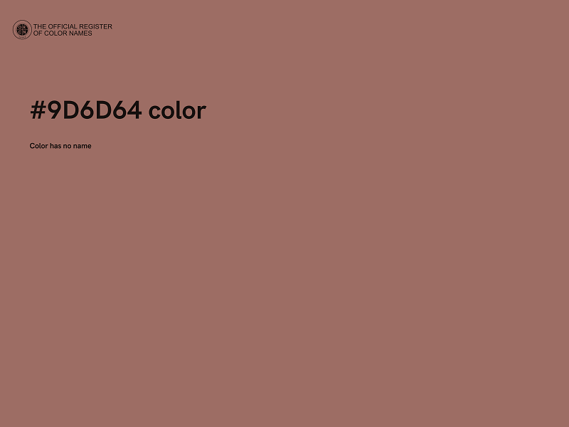 #9D6D64 color image