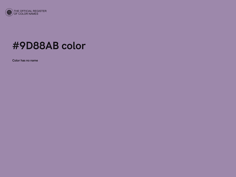 #9D88AB color image