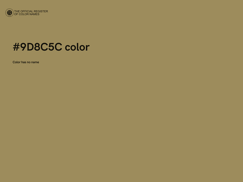 #9D8C5C color image