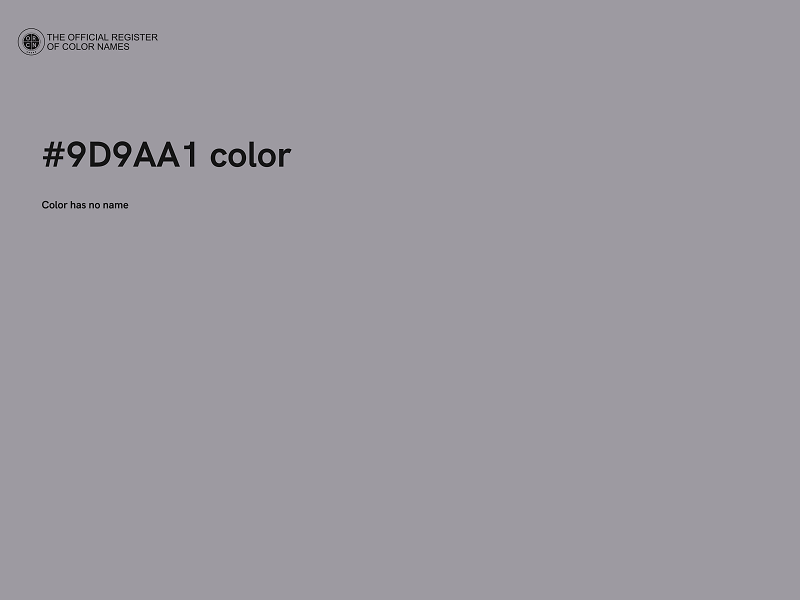 #9D9AA1 color image