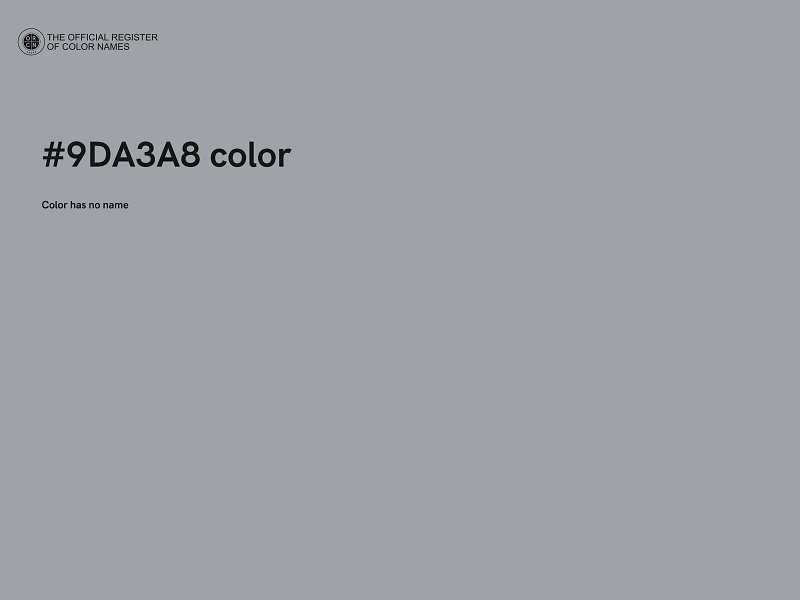 #9DA3A8 color image