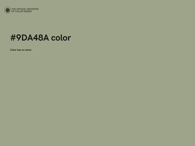 #9DA48A color image