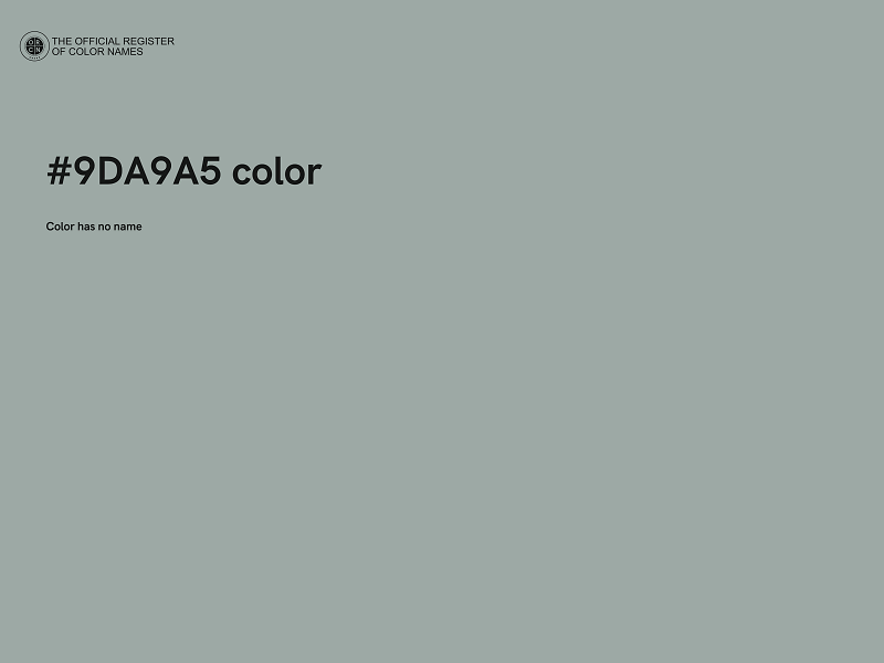 #9DA9A5 color image