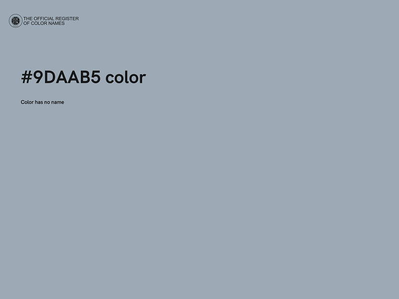 #9DAAB5 color image