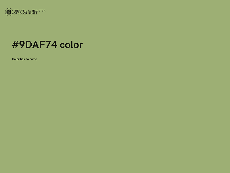 #9DAF74 color image