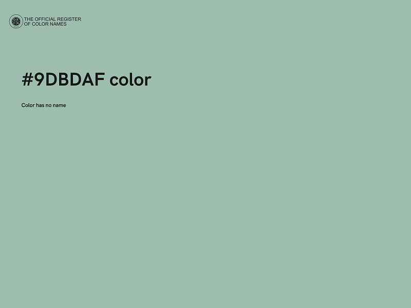 #9DBDAF color image