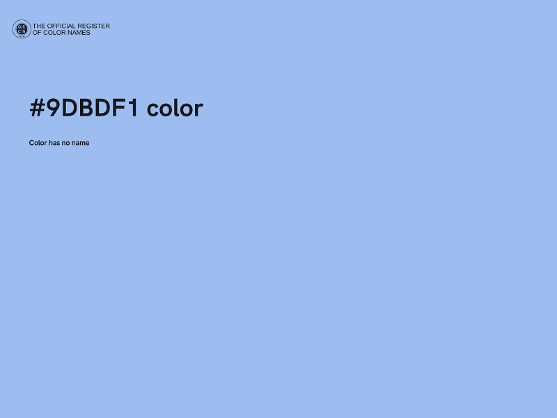 #9DBDF1 color image