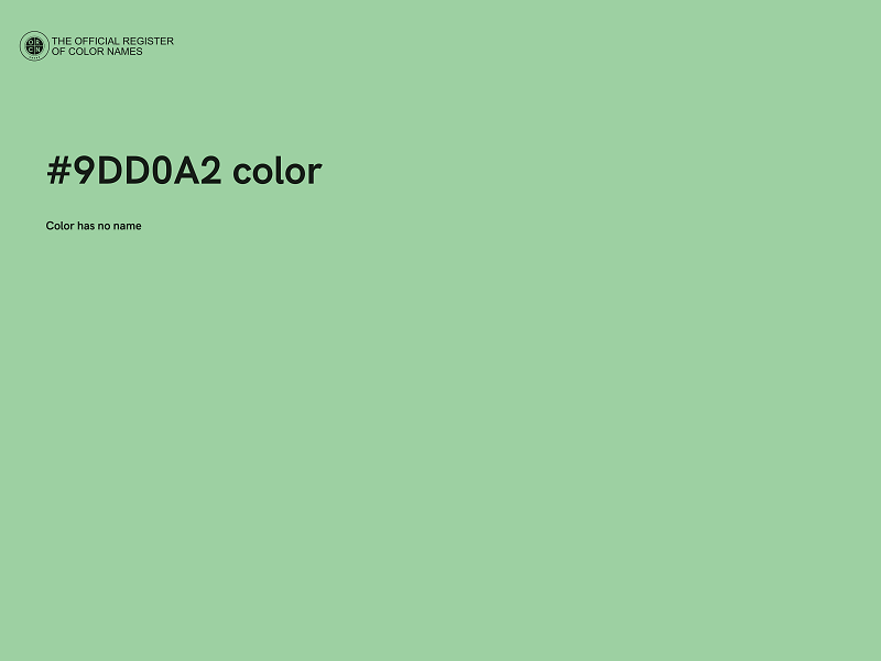 #9DD0A2 color image