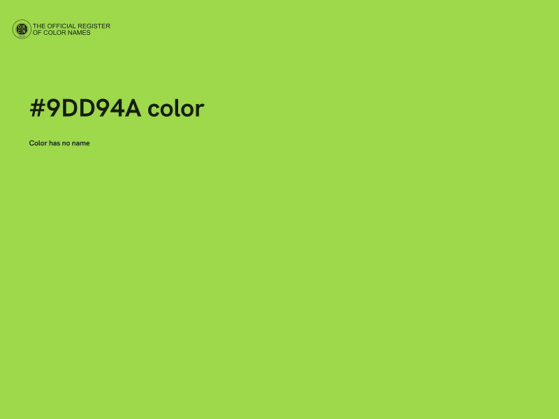 #9DD94A color image