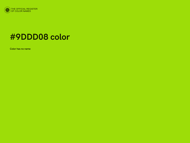 #9DDD08 color image