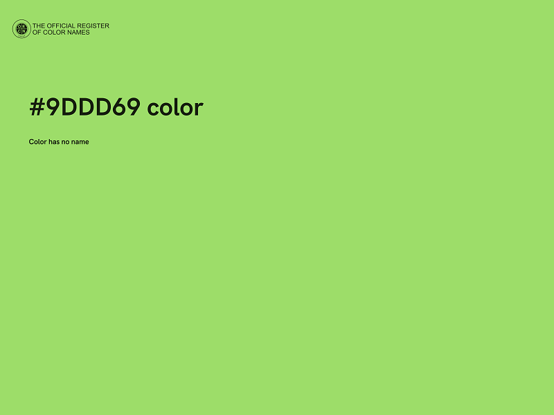 #9DDD69 color image