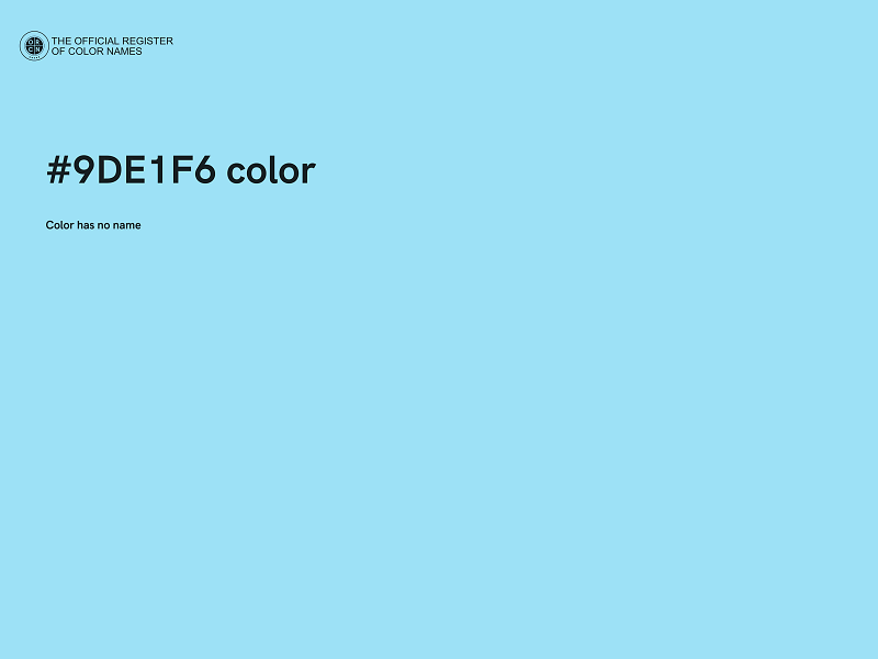 #9DE1F6 color image