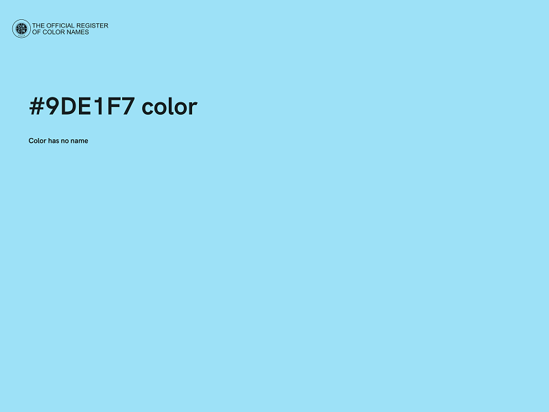 #9DE1F7 color image