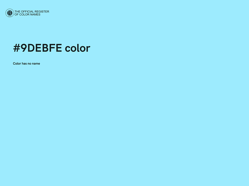 #9DEBFE color image