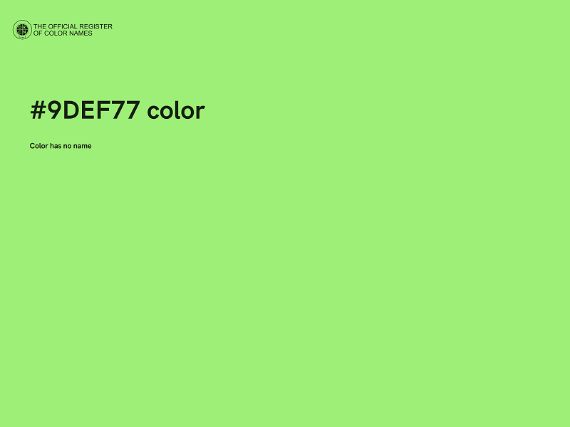 #9DEF77 color image