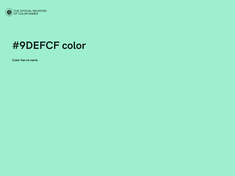 #9DEFCF color image