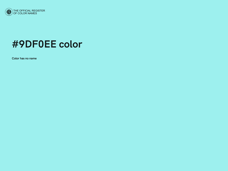 #9DF0EE color image