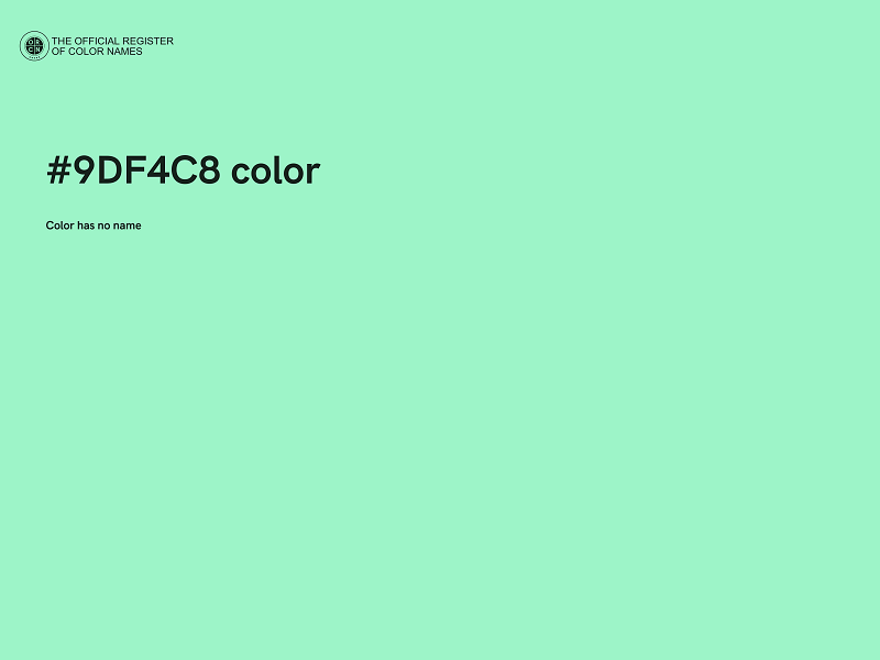 #9DF4C8 color image