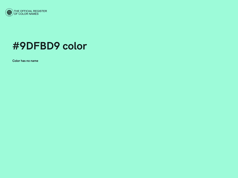 #9DFBD9 color image