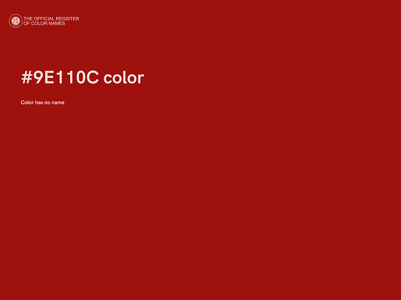 #9E110C color image