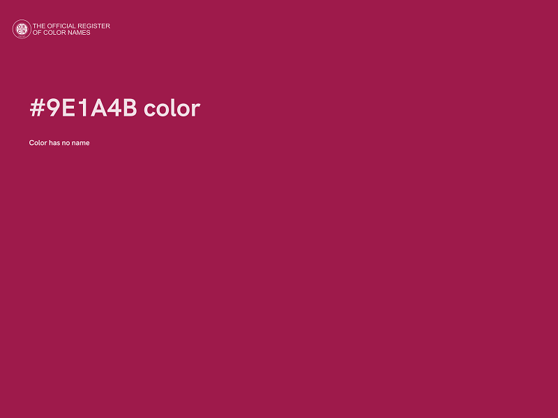 #9E1A4B color image