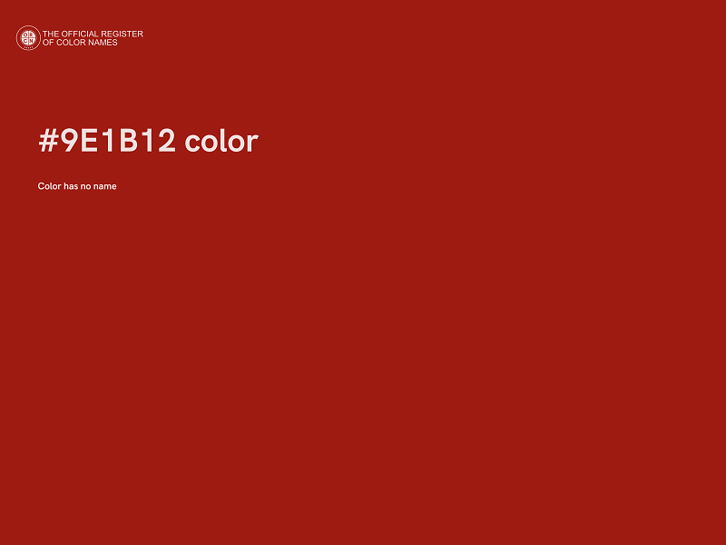 #9E1B12 color image