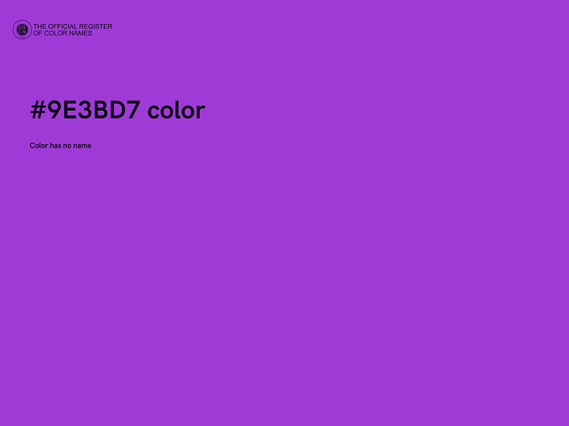 #9E3BD7 color image