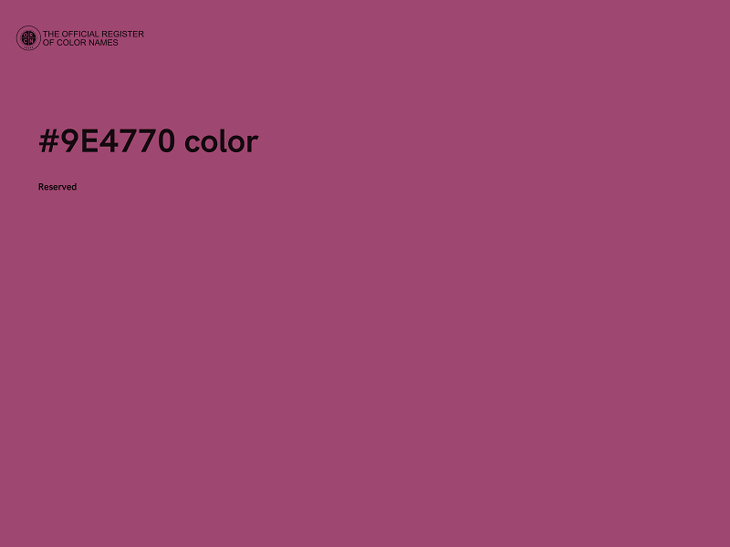 #9E4770 color image