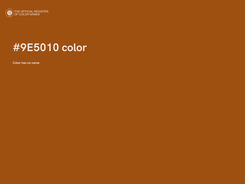 #9E5010 color image