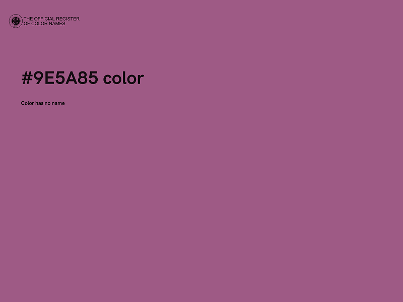 #9E5A85 color image