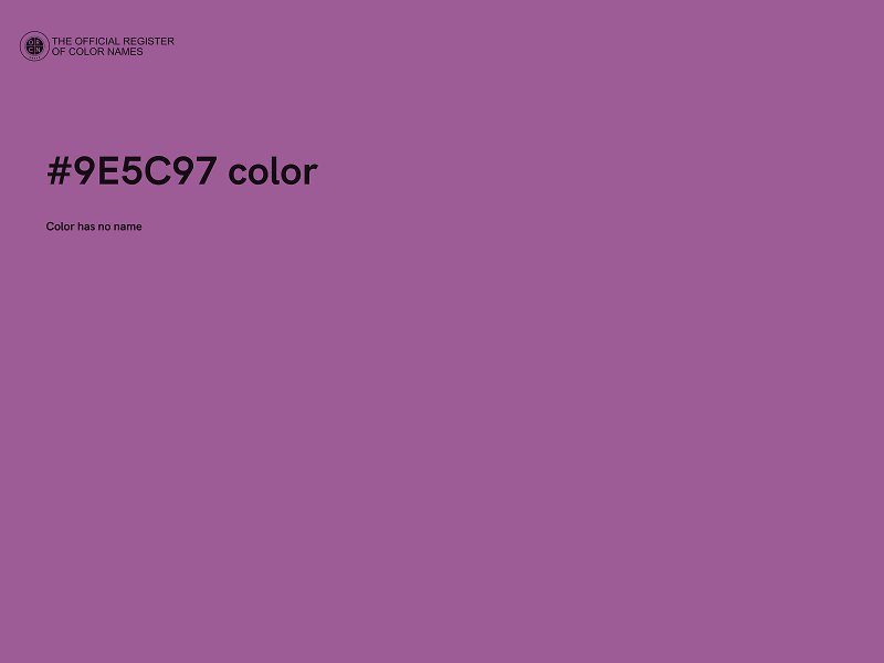 #9E5C97 color image