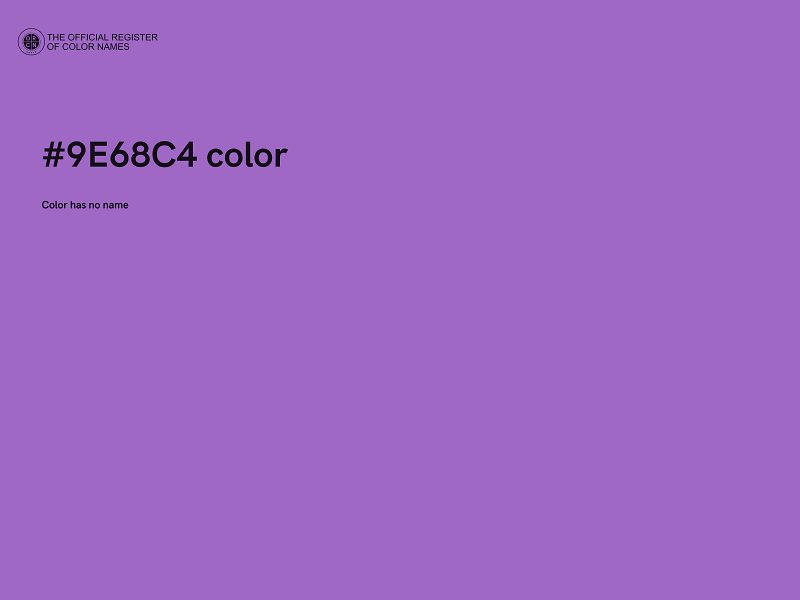 #9E68C4 color image