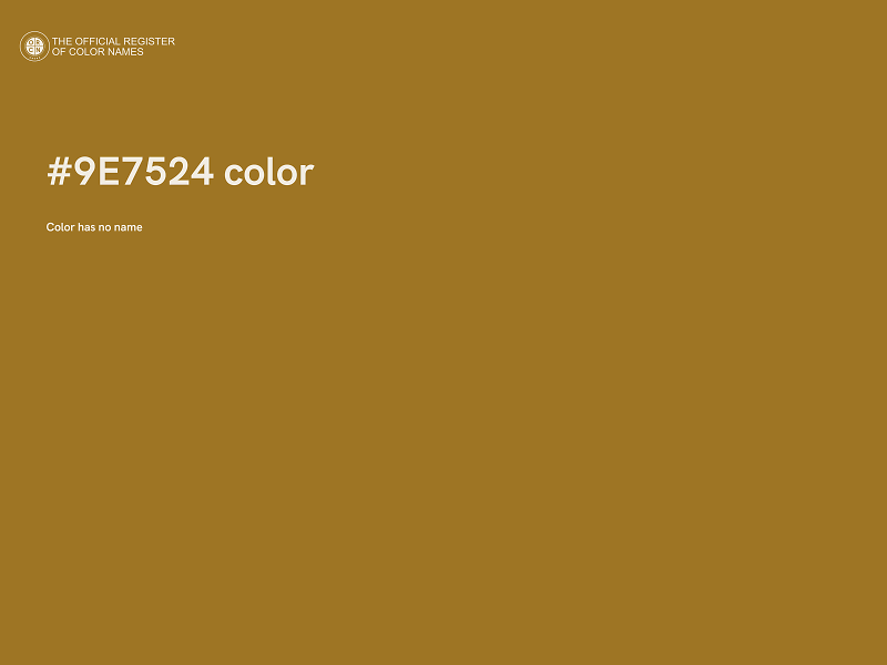 #9E7524 color image