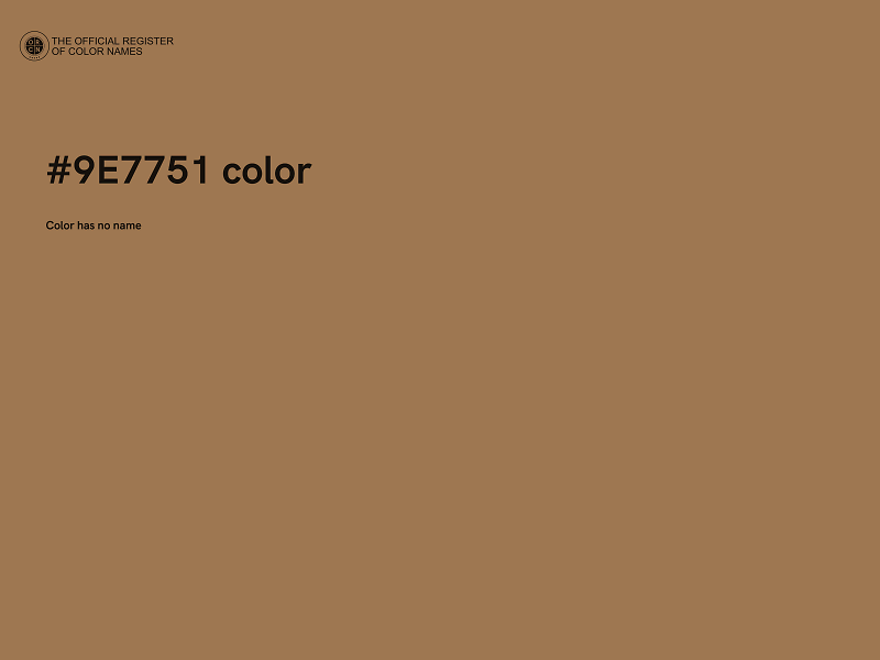 #9E7751 color image