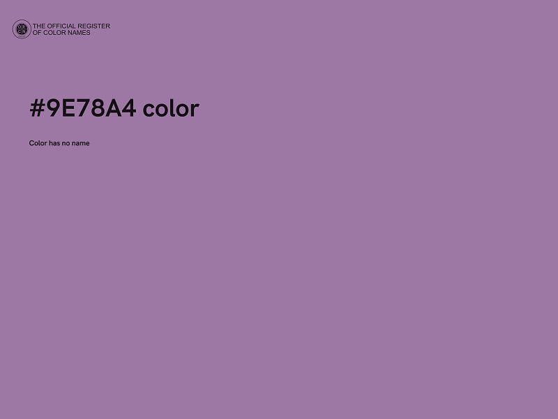 #9E78A4 color image