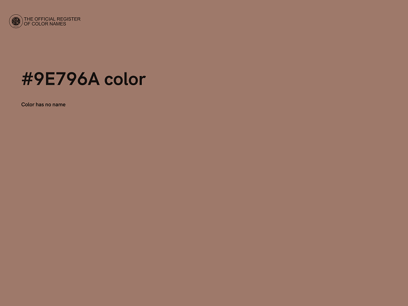 #9E796A color image