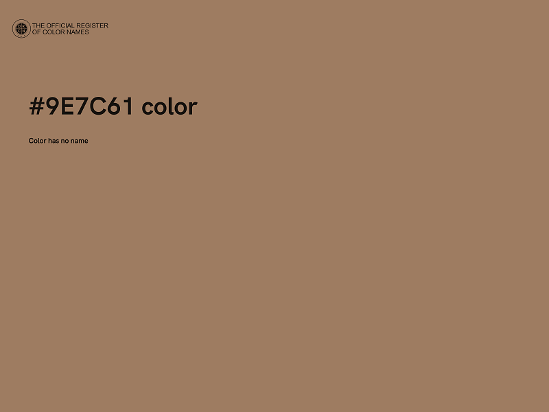 #9E7C61 color image