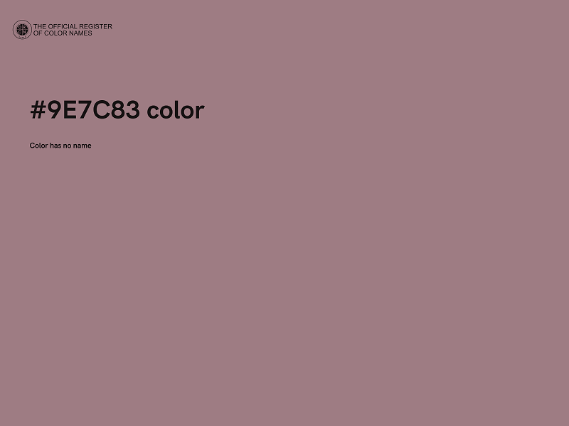 #9E7C83 color image