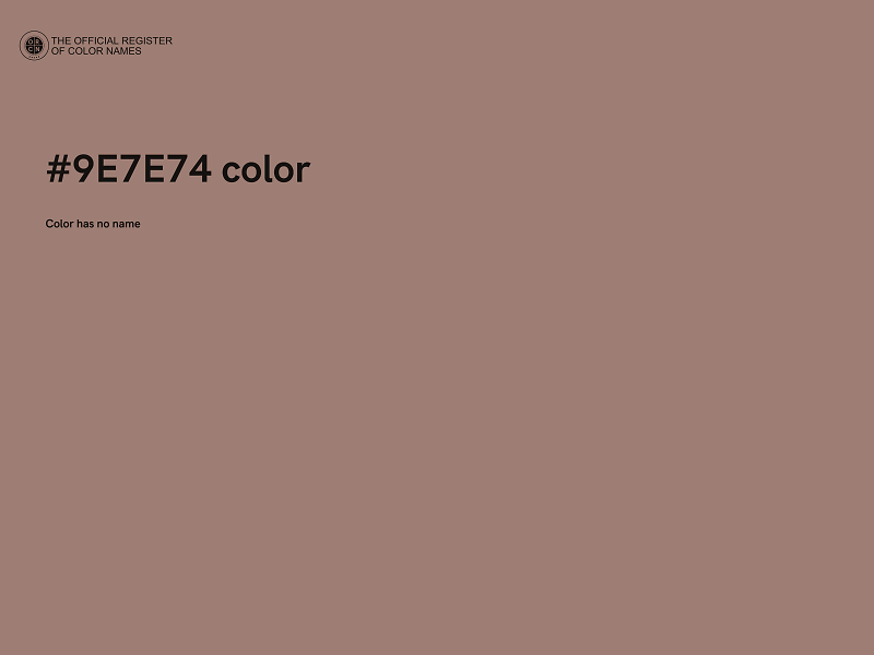 #9E7E74 color image