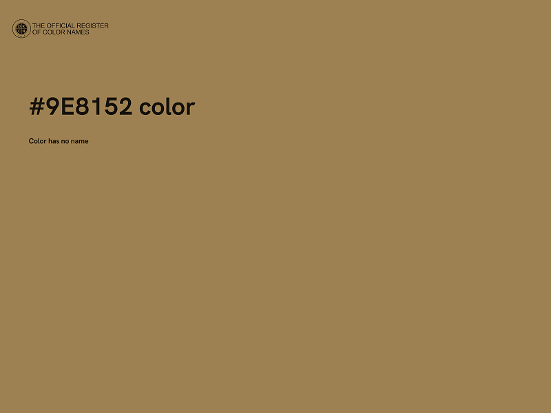 #9E8152 color image