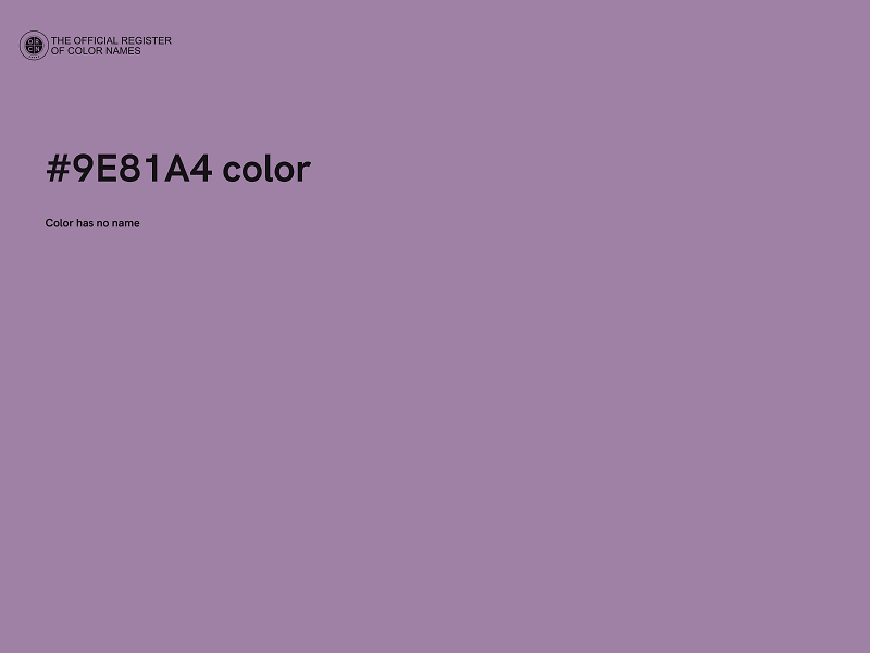 #9E81A4 color image