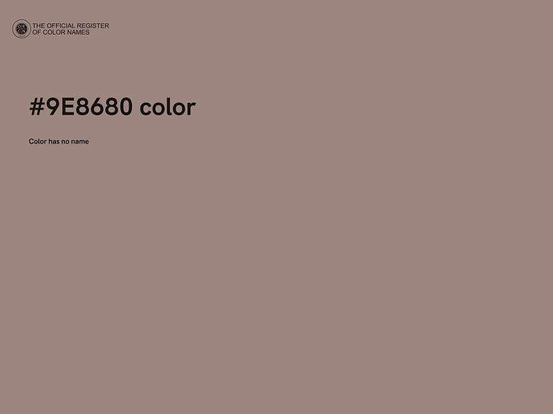 #9E8680 color image