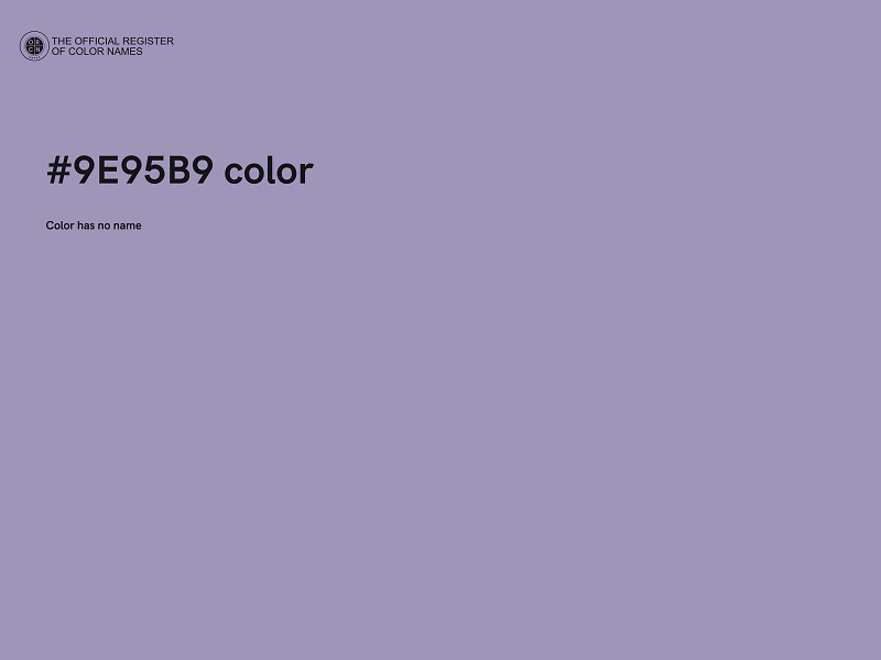 #9E95B9 color image