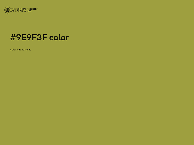 #9E9F3F color image