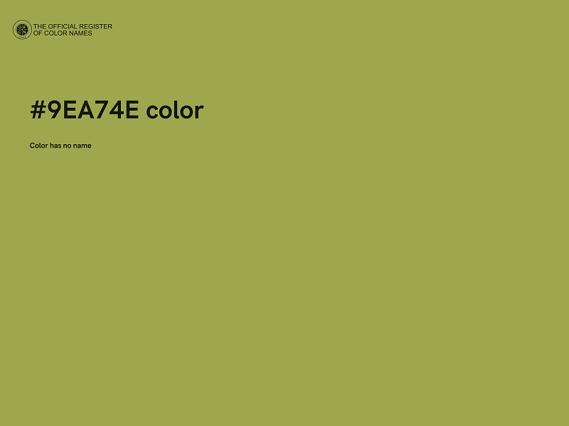 #9EA74E color image