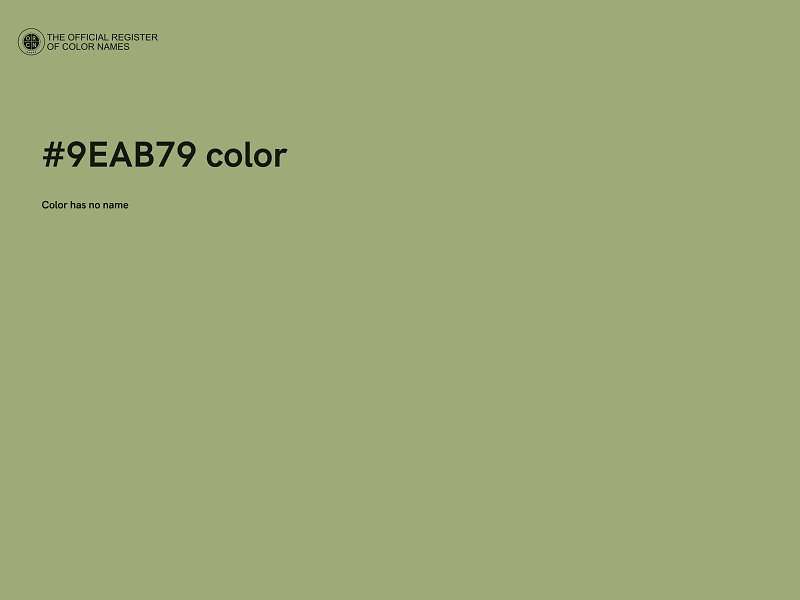 #9EAB79 color image